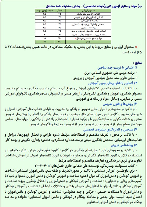 منابع آزمون استخدامی