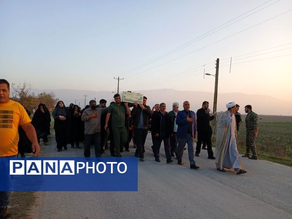 مراسم تشییع پیکر مطهر شهید گمنام در شهرستان بندرترکمن