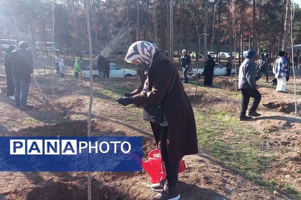 کاشت ۱۰۰۰ نهال به یاد شهدای مقاومت و شهدای مدافع حرم در بوستان جنگلی سرخه حصار