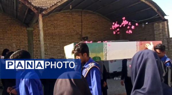 شهید گمنام مهمان مردم روستای رضوان شد