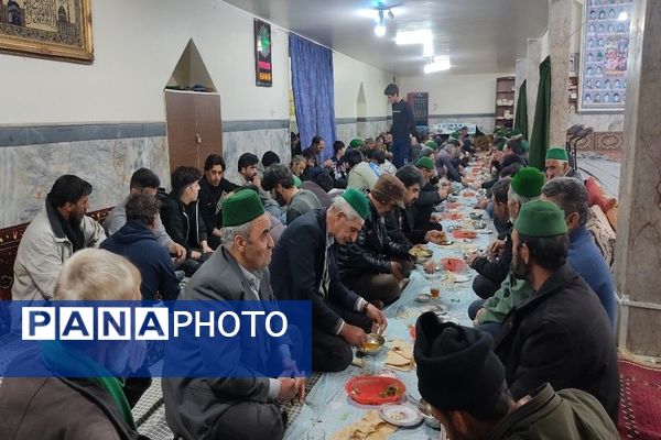 سفره ماه مهمانی خدا در مسجد جامع شهر بار