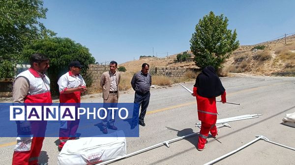 آموزش چادرزنی و برپایی کمپ امدادی به فراگیران هلال احمر در مارگون