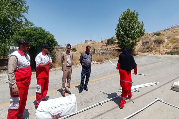 آموزش چادرزنی و برپایی کمپ امدادی به فراگیران هلال احمر در مارگون