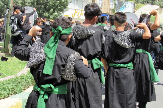 مراسم تاسوعای حسینی در کامیاران 