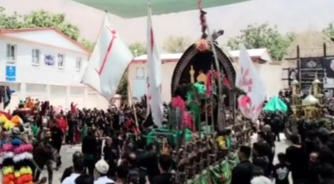 برگزاری مراسم عزاداری دهه محرم در منشاد 