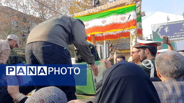 اجتماع فاطمیون و تشییع پیکر 2 شهید گمنام در تالش