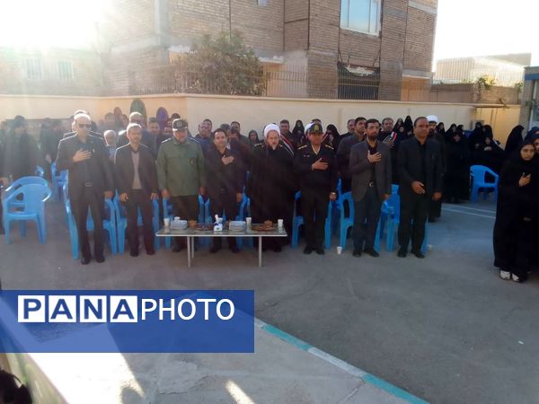 دبیرستان دخترانه حضرت معصومه سلام الله علیها میزبان پیکر شهید گمنام 