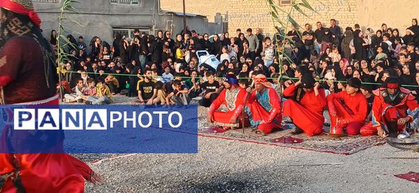 آیین تعزیه‌خوانی در عاشورای حسینی در روستای حسین آباد شیروان