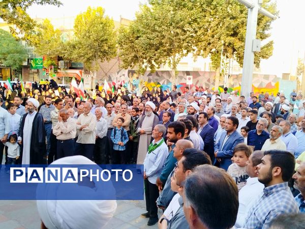 تجمع مردم شهرستان کاشمر علیه رژیم صهیونی 