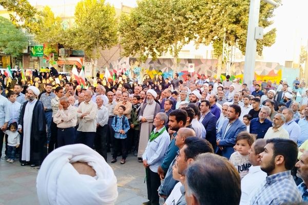 تجمع مردم شهرستان کاشمر علیه رژیم صهیونی 