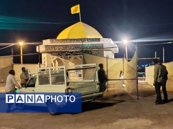 آماده‌‌‌سازی هیات مکتب‌‌‌الزهرا برای عزاداری محرم حسینی در حاجی‌‌‌آباد