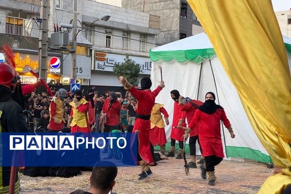 روضه مصور روز عاشورا همراه با مراسم خیمه‌سوزان در مشهد 