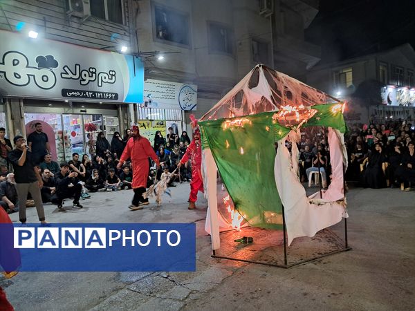 آیین خیمه سوزان در مسجد ابوالفضل قائمشهر