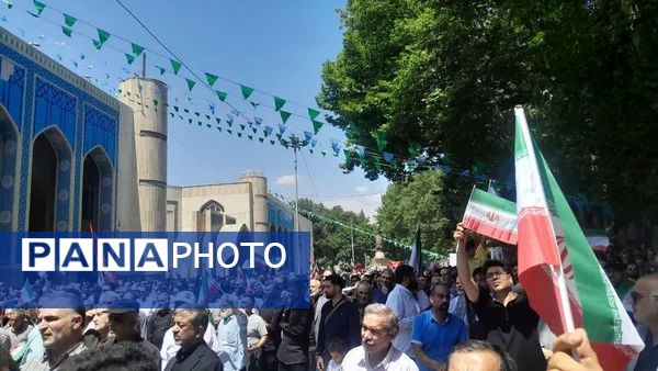 تجمع بزرگ مردمی علیه محکومیت رژیم صهیونیستی در مصلی کرج