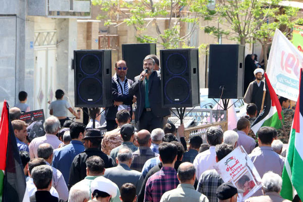راهپیمایی روز قدس در شهر قنوات قم