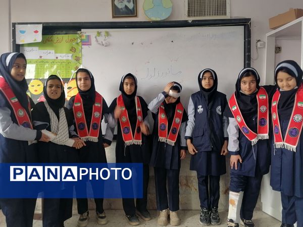 بیست و هفتمین دوره مانور زلزله در مدرسه ناهید نخودی 