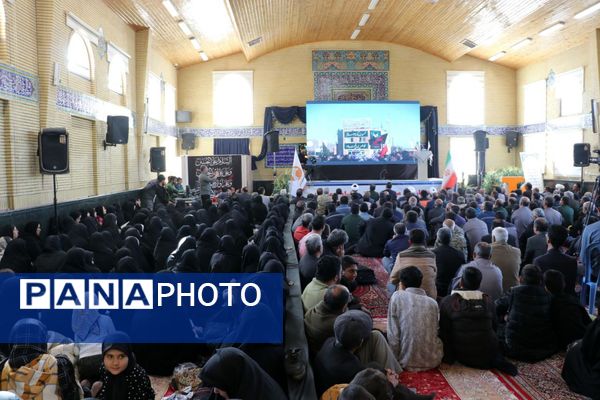 حضور پرشور بسیجیان شهرستان جاجرم در گردهمایی عظیم بسیجیان جاجرم، هم نوا با طنین نام شهید گمنام