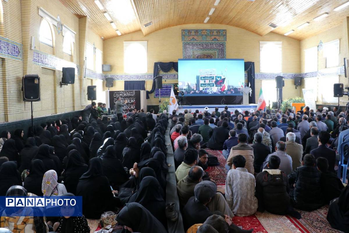 حضور پرشور بسیجیان شهرستان جاجرم در گردهمایی عظیم بسیجیان جاجرم، هم نوا با طنین نام شهید گمنام