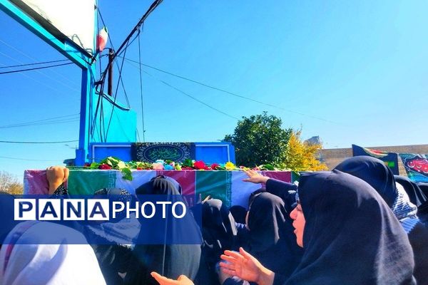  استقبال از شهدای گمنام در دبیرستان فرهیختگان شهرستان باشت