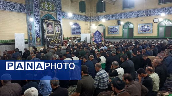 مراسم عزاداری شهادت رئیس‌جمهور در مسجد پنج تن آل عبا (ع) سمنان
