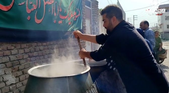 سنت غذای نذری و علم‌گردانی ماه محرم در گلوگاه