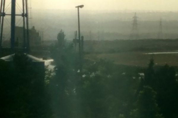 غبار غلیظ آلودگی بر فراز آسمان ساوجبلاغ