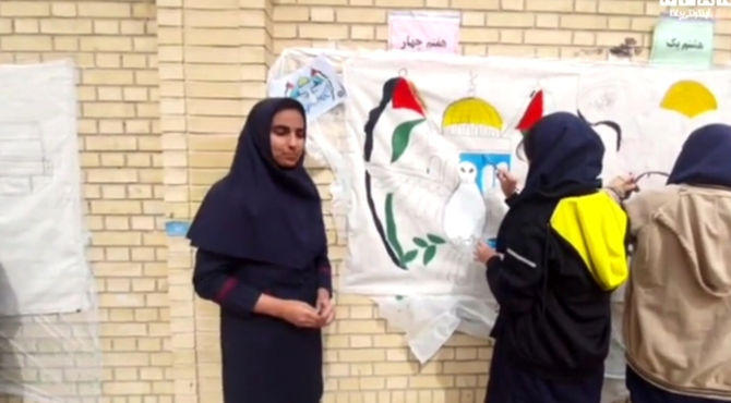 برگزاری نقاشی همگانی در دبیرستان هیئت امنایی فرشتگان 