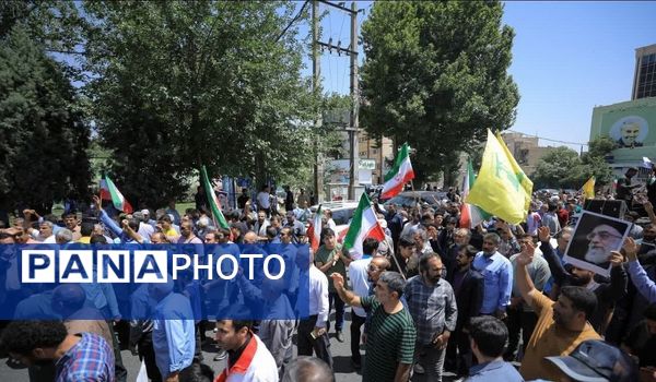 راهپیمایی جمعه خشم شهرستان ساوجبلاغ علیه جنایات رژیم ظالم صهیونیستی