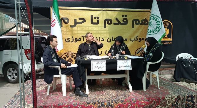 موکب «هم‌قدم تا حرم»؛ میعادگاه خادمان دانش‌آموز