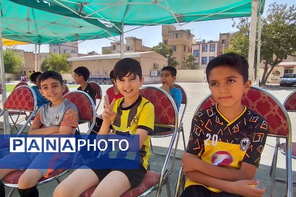 آیین افتتاحیه زمین چمن مصنوعی دبستان علی بن ابیطالب (ع) باقرشهر 