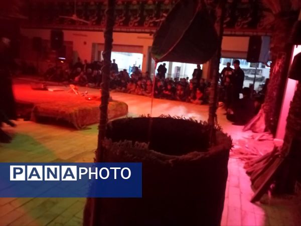اجرای نمایش و شبیه خوانی دهه فاطمیه در تکیه ابوالفضلی روستای فدافن