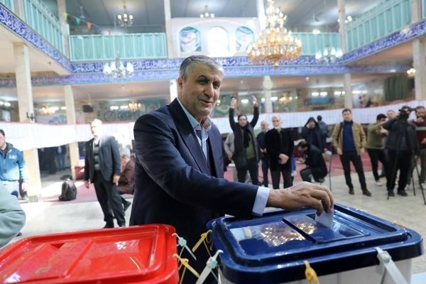 رئیس سازمان انرژی اتمی ایران در انتخابات شرکت کرد 