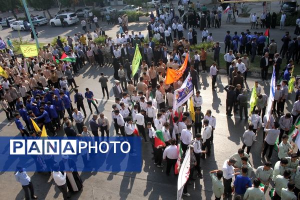 راهپیمایی 13 آبان و روز دانش‌آموز در هرمزگان