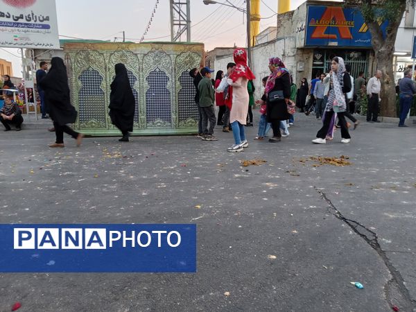 شروع حرکت راهیان عشق از میدان بی بی شطیطه تا مسجد جامع  