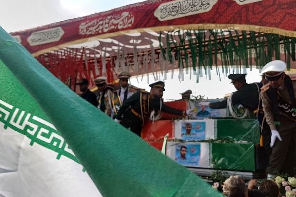 تشییع پیکر شهدای اقتدار در تهران ایران
