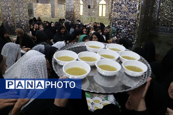 آیین تکریم مادران و همسران شهدا در شبستان بزرگ حرم بی‌بی سکینه(س)