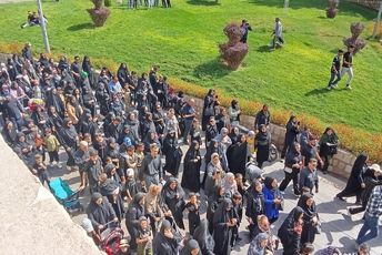 آیین پیاده روی دلدادگان اربعین حسینی در شهرستان نیشابور 