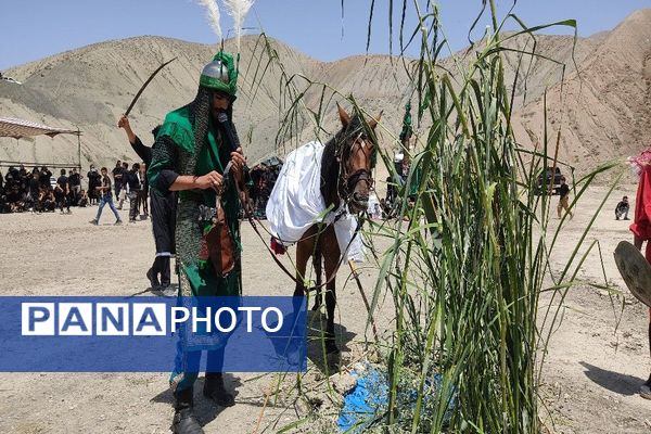 تعزیه خوانی در روز عاشورای حسینی در گلزار شهدای بار 