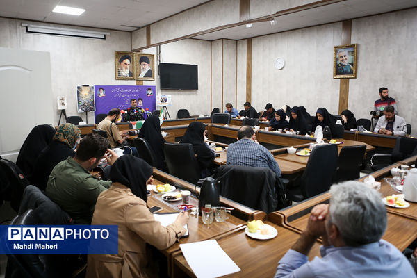 نشست خبری سردار مجتبی باستان رئیس سازمان بسیج دانش‌آموزی