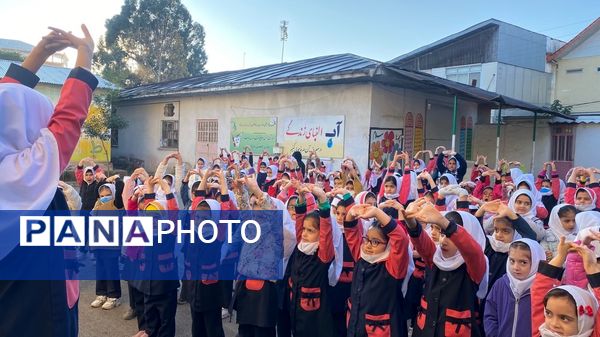 صبحگاه در مدرسه پاهکیده املش