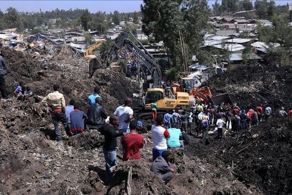 افزایش قربانیان رانش زمین در اتیوپی از ۵۵ به ۱۴۶ نفر
