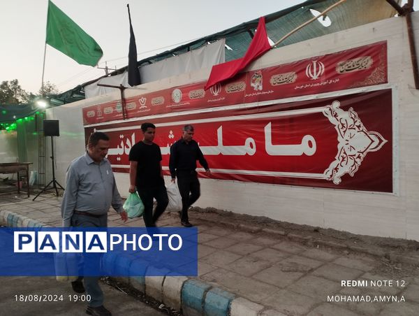 بازدید سرپرست سازمان دانش‌آموزی خوزستان از روند فعالیت‌ها و خدمات‌رسانی به زوار اربعین حسینی در منطقه بستان
