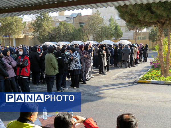 برگزاری مانور زلزله در هنرستان محمودیه شهرستان بجنورد 