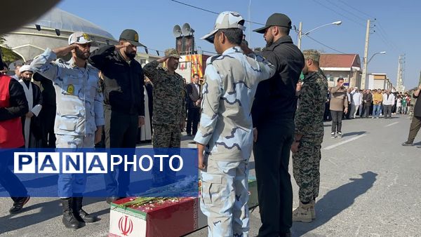 مراسم تشییع پیکر مطهر شهید گمنام در شهرستان بندرترکمن