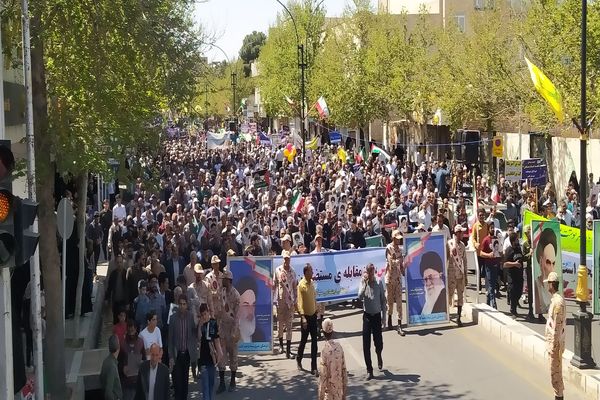 حضور مردم ولایتمدار شهرستان کاشمر در راهپیمایی روز جهانی قدس