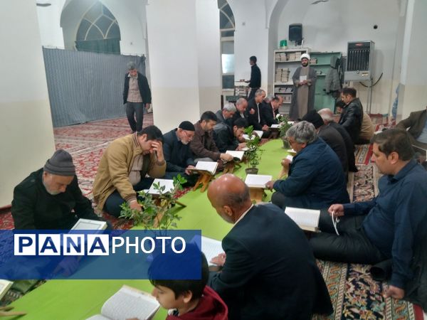 جلسه جزء خوانی قرآن کریم در شهرستان خلیل آباد 