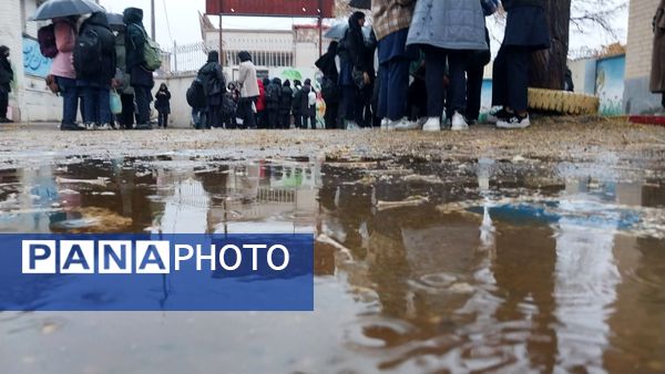 اولین بارش باران الهی در شهر زیبای  نیشابور 