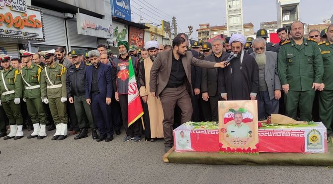 همزمان با شهادت حضرت فاطمه سلام الله علیها در شهرستان صومعه‌سرا شهیدی تشییع شد
