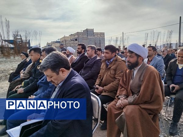 آیین افتتاحیه برق و گودبرداری نهضت ملی مسکن سایت دانشگاه بلوار پیام نور شهرستان کاشمر 