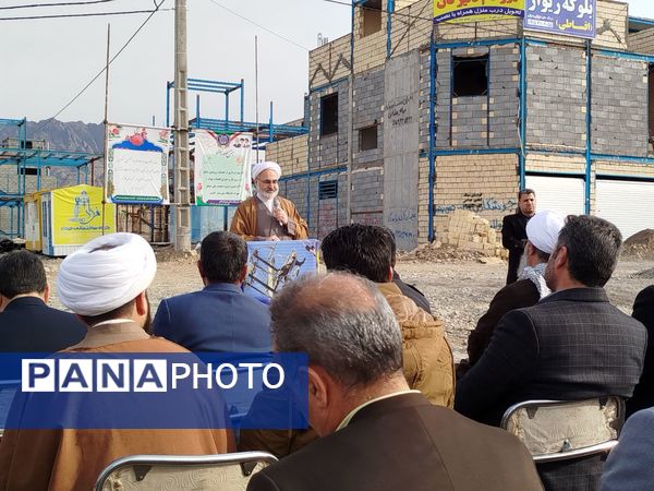 آیین افتتاحیه برق و گودبرداری نهضت ملی مسکن سایت دانشگاه بلوار پیام نور شهرستان کاشمر 